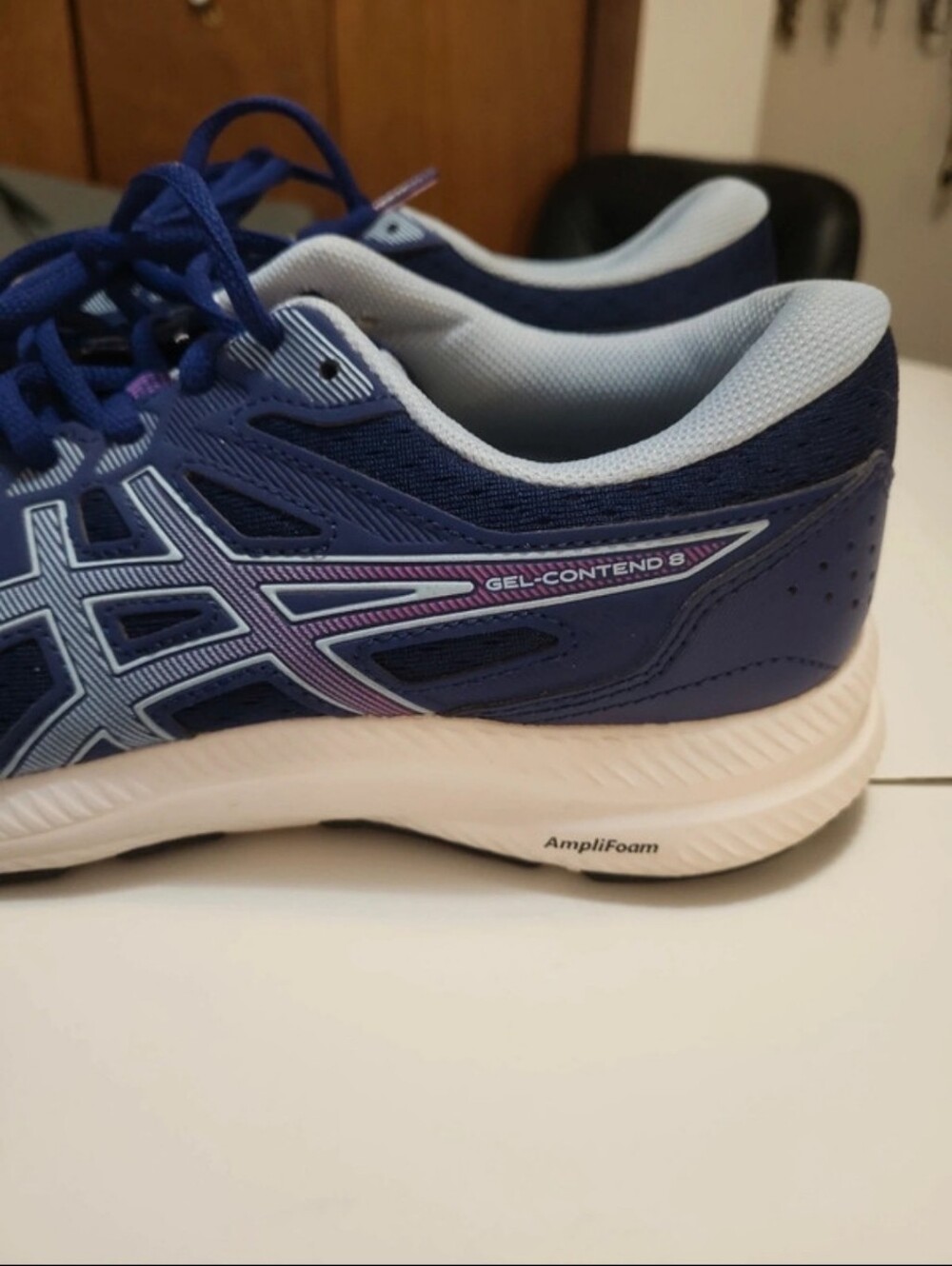Asics Women's Deep Blue Athletic Running Shoes Size 9.5 - Picture 2 of 6